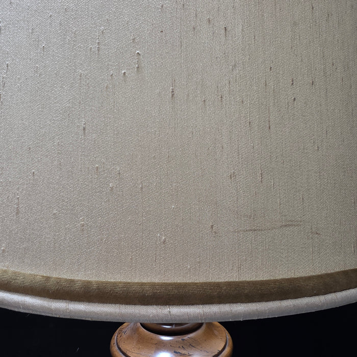American Colonial 1960's TALL Wood Table Lamp 18"Dx43"