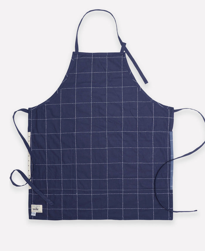 Anchal Organic Cotton Bib Apron - Navy APRN