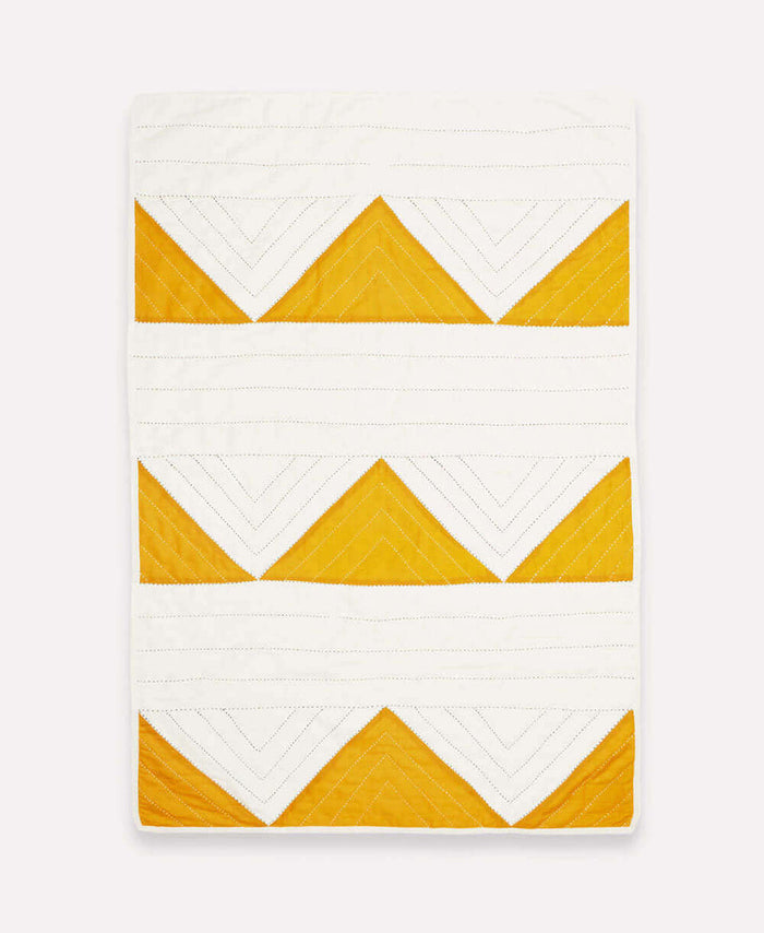 Anchal Triangle Baby Quilt | Mustard SBTM