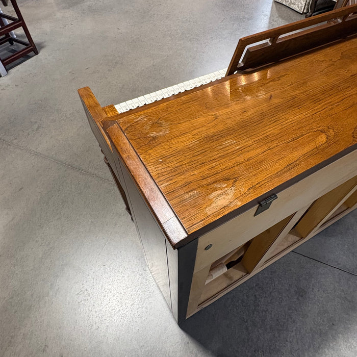 Antique Baldwin Upright Console Piano, Oak Finish 58"X 25"X 39"