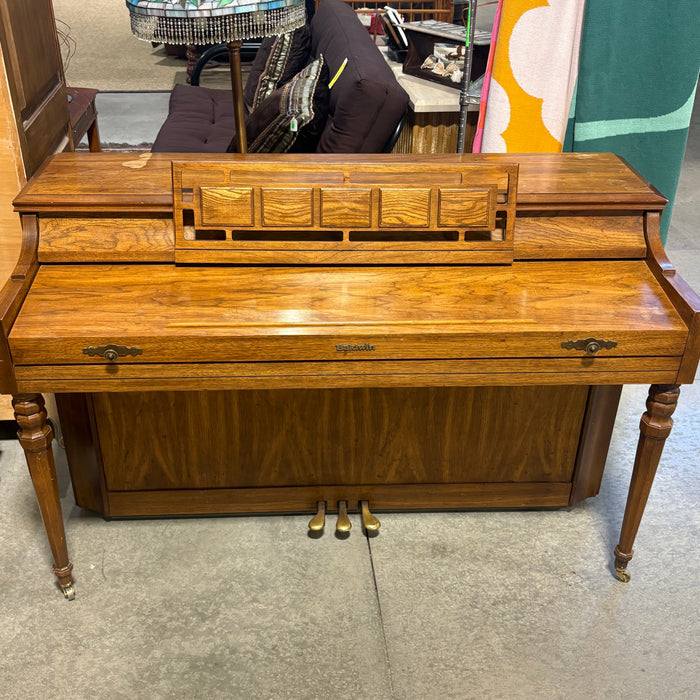 Antique Baldwin Upright Console Piano, Oak Finish 58"X 25"X 39"