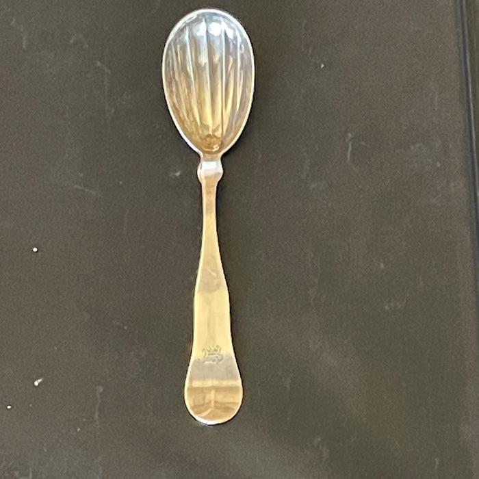 Antique Coin Silver Berry Spoon By Blake&Robinson, Worcester,Ma 1864-1872