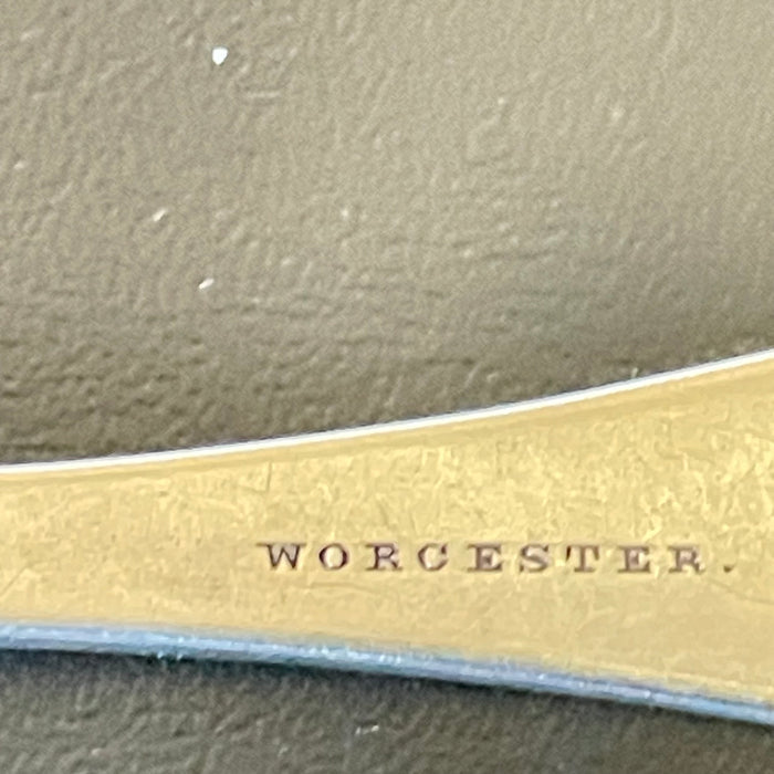 Antique Coin Silver Berry Spoon By Blake&Robinson, Worcester,Ma 1864-1872