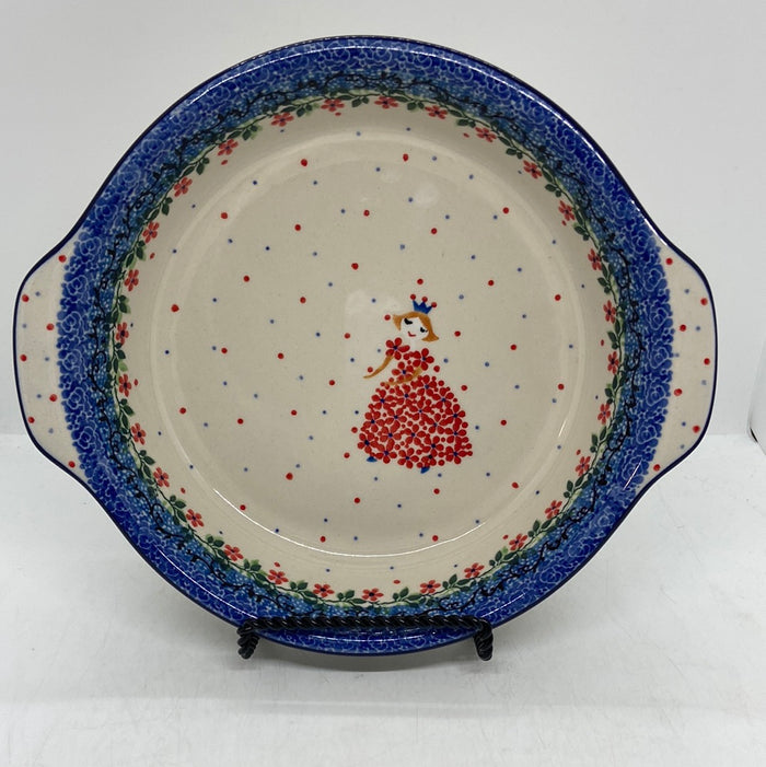 Baker ~ Round w/ Handles ~ 8 inch ~ 2293x ~ T4!