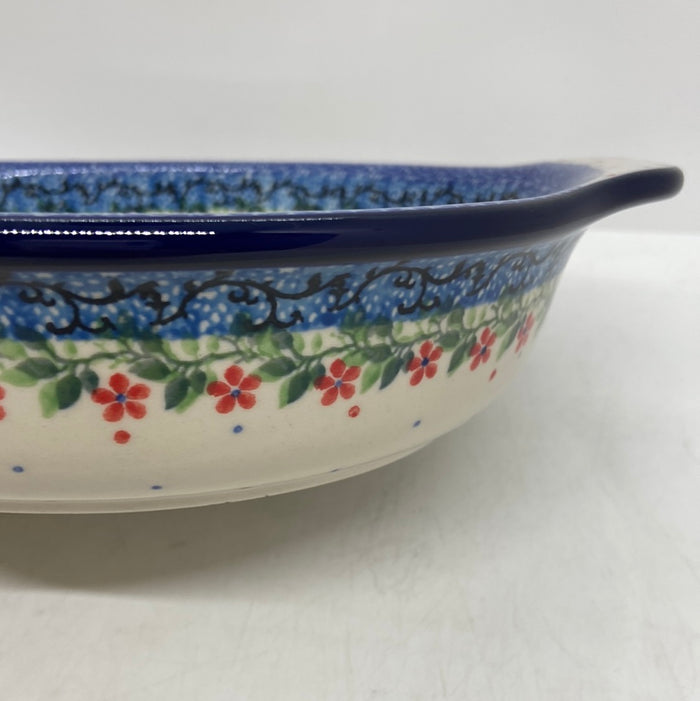 Baker ~ Round w/ Handles ~ 8 inch ~ 2293x ~ T4!