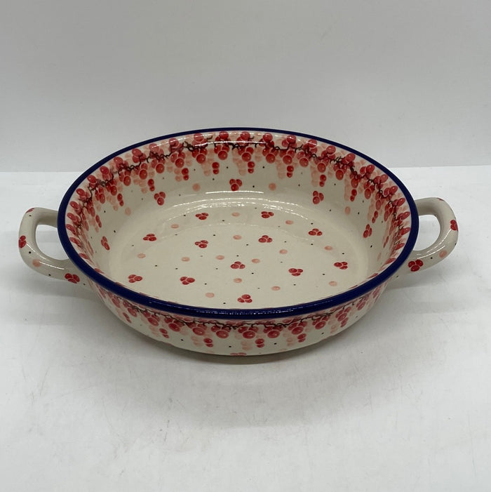 Baker ~ Round w/ Handles ~ 8 inch ~ 2387X ~ T4!