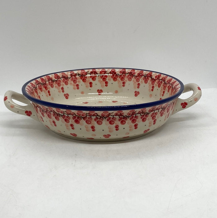 Baker ~ Round w/ Handles ~ 8 inch ~ 2387X ~ T4!