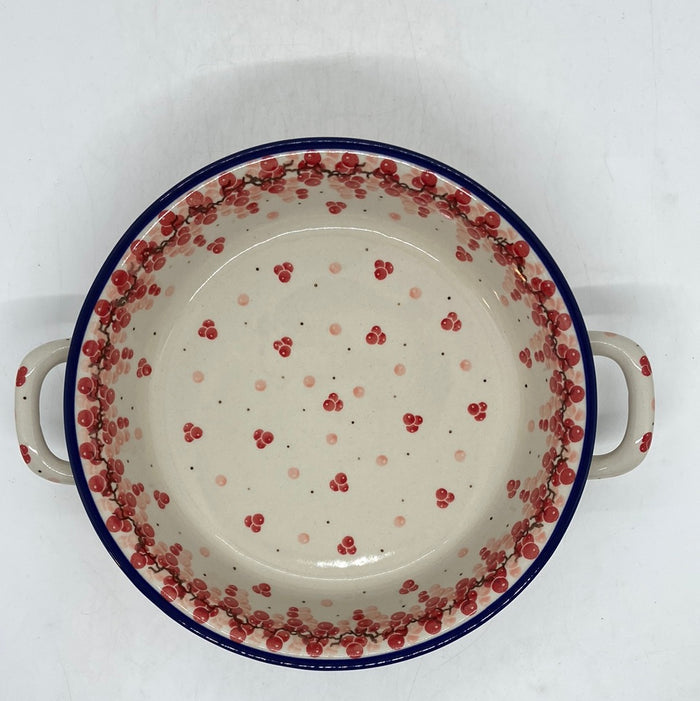 Baker ~ Round w/ Handles ~ 8 inch ~ 2387X ~ T4!