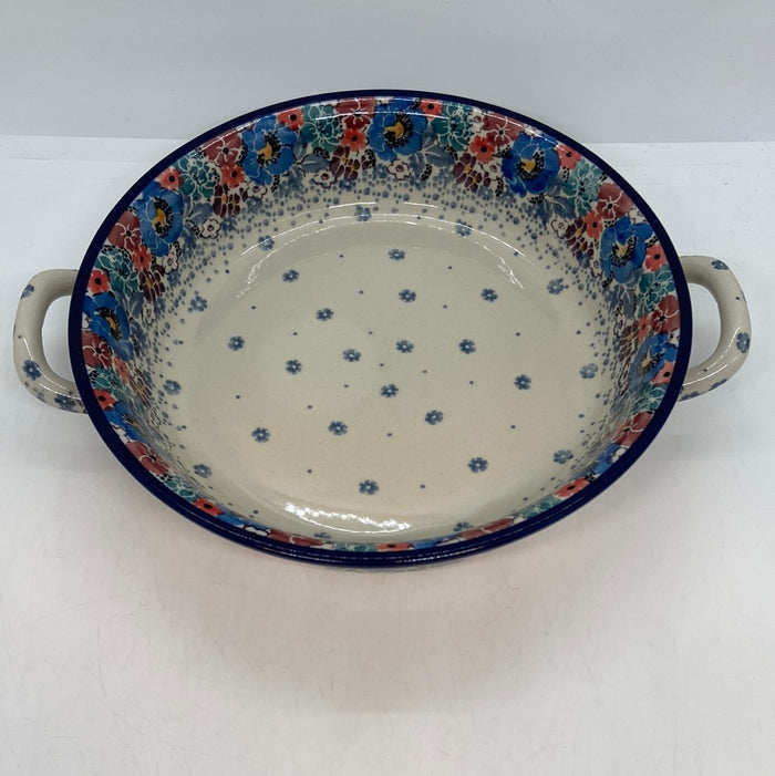 Baker ~ Round w/ Handles ~ 8 inch ~ U4708 ~ U4