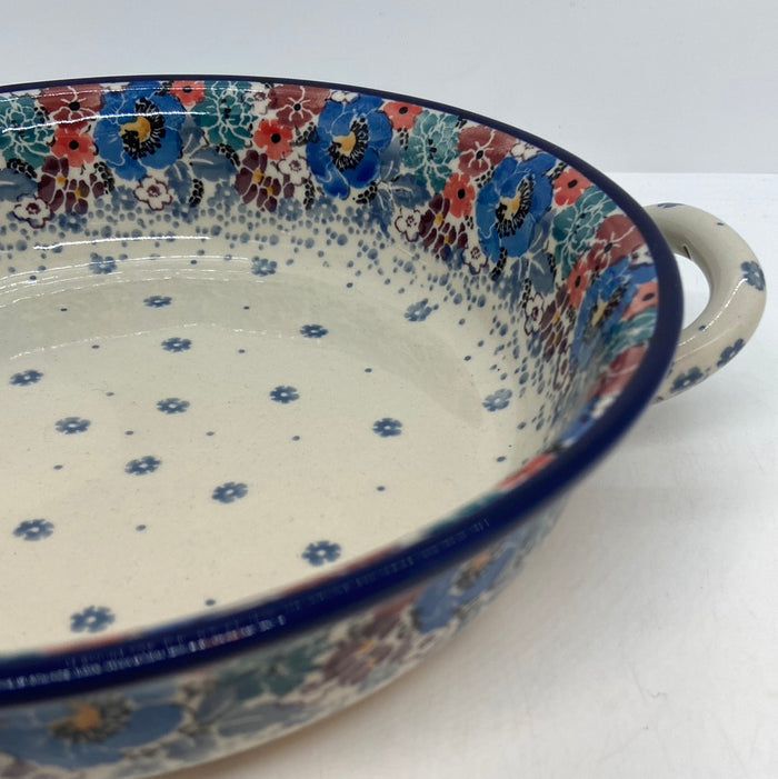 Baker ~ Round w/ Handles ~ 8 inch ~ U4708 ~ U4