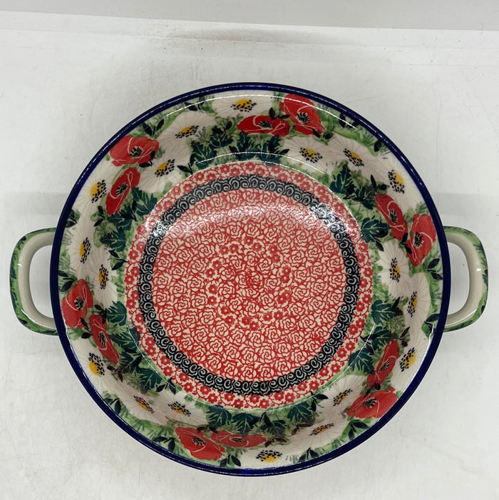 Baker ~ Round w/ Handles ~ 8 inch ~ U5043 ~ U6!
