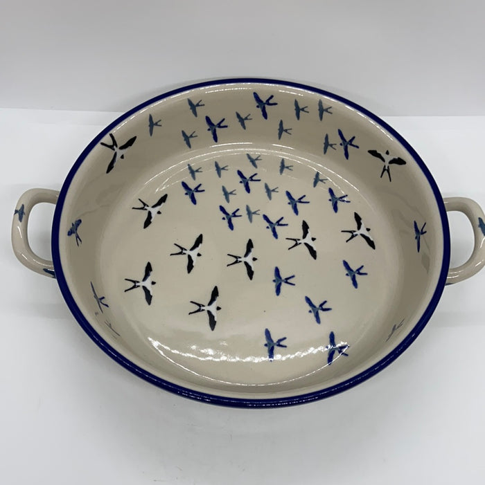 Baker ~ Round w/ Handles ~ 9 inch ~ U4832