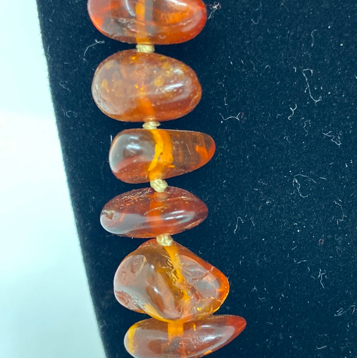 Baltic Amber Necklae made of Free form Amber Beads
