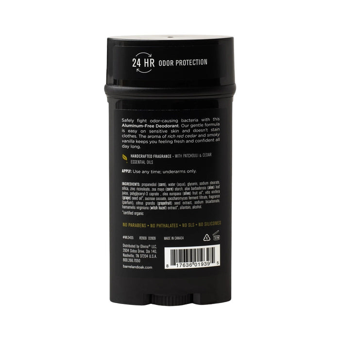 Barrel & Oak Aluminum-Free Deodorant Bourbon Cedar