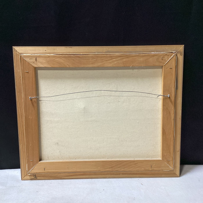 Betty Moore Signed Original Landscape Painting In Wooden Frame 22" x 18"