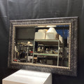 Bevelled Edge Silver Brushed Wall Mirror 44.5" x 32"