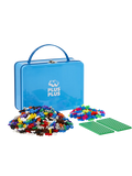 Blue Metal Suitcase with Basic & Neon Color Mix - 600 pcs
