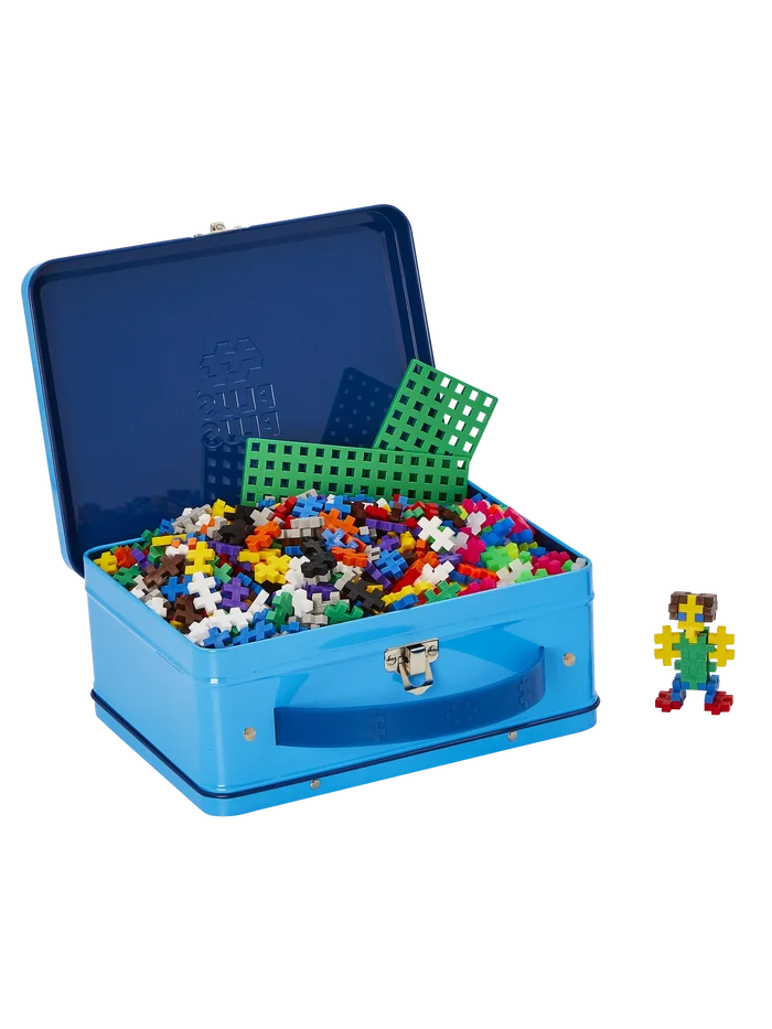 Blue Metal Suitcase with Basic & Neon Color Mix - 600 pcs
