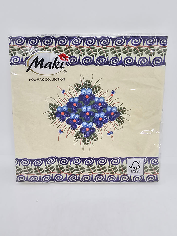 Blueberry Folk Napkin