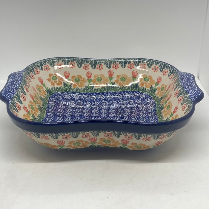 Bowl ~ Square w/ Handles ~ 1384X - T3!