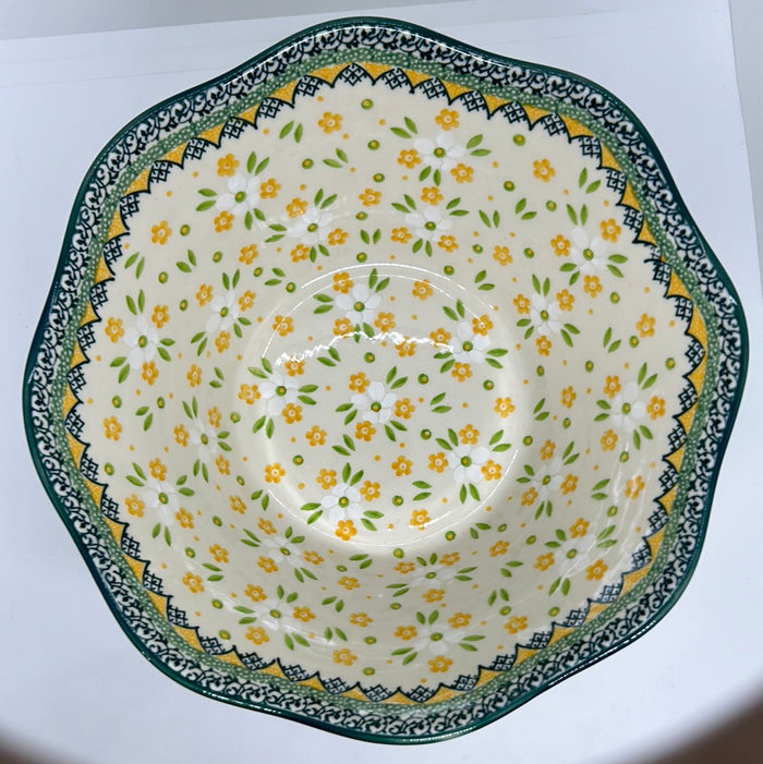 Bowl ~ Wavy Edge ~ Medium ~ 10 inch ~ 2358Q - T3!
