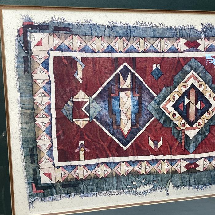 Bruce Weinberg "Sacred Rug" Framed Print 41" x 25"