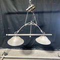 Brushed Bronze Metal 2 Light Pendant 45"x 16"x 40"