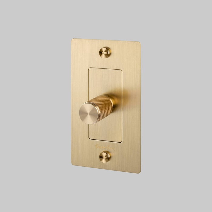 Buster + Punch 1 Gang Dimmer |LED | Cross Knurl | with logo