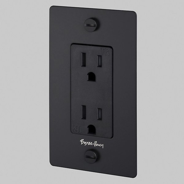 Buster + Punch 1 Gang Duplex Outlet Complete Kit | With Logo