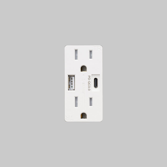 Buster + Punch Duplex Outlet Module | 2 USB A + C