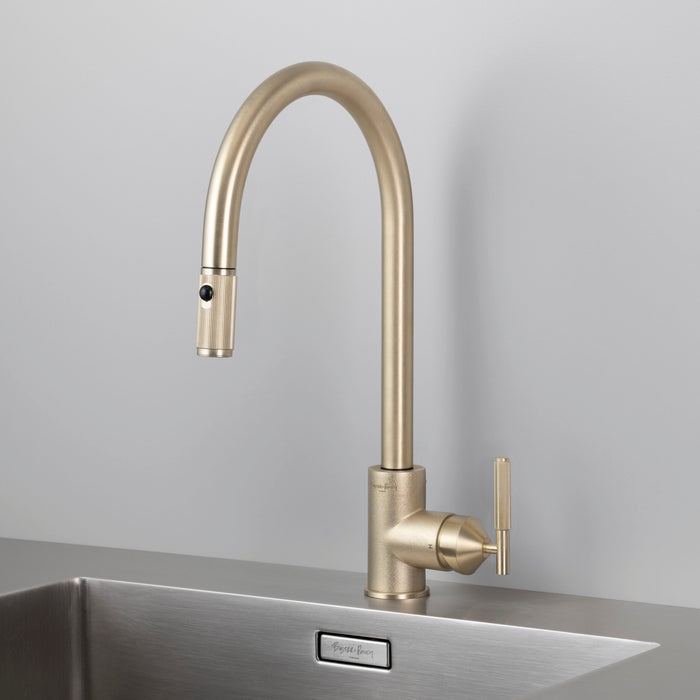 Buster + Punch Kitchen Faucet | Dual-Spray Pull-out Mixer | Linear