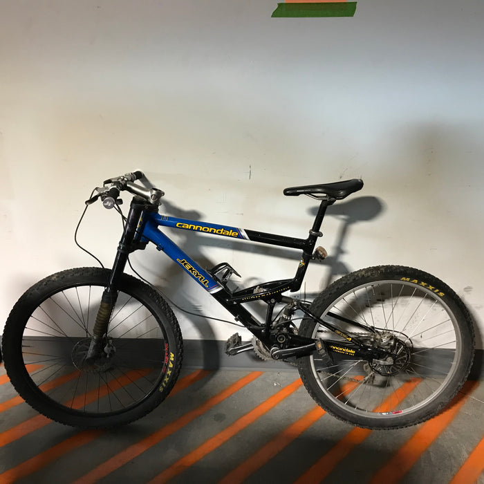 Cannondale Jekyll Black/Blue Single Fork (Lefty) 27 Speed Full Suspension Mountain Bike