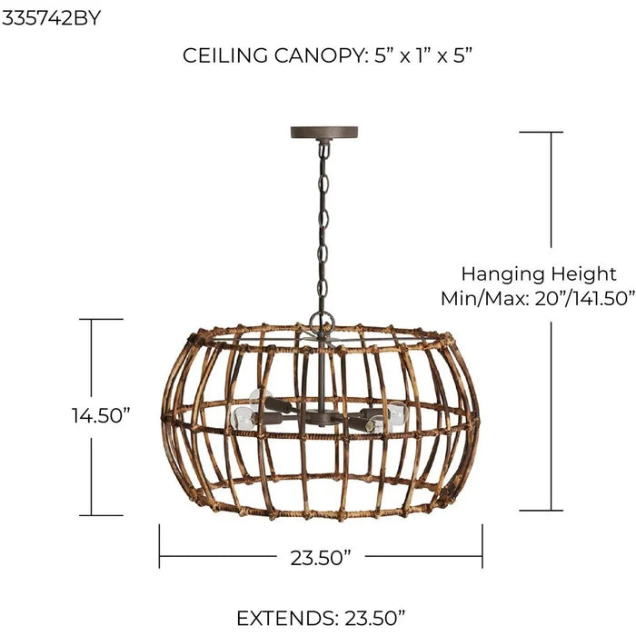 Capital 335742BY 4-Light 23.5" Pendant