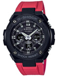 Casio G-Shock G-STEEL Mens - Solar - Digital/Analog - Black/Red -200M -LED Light - GSTS300G-1A4