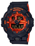 Casio G-Shock GA700 Mens Watch - Analog/Digital -Black/Orange - 200M -World Time - GA700BR-1A