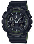 Casio Mens G-Shock Layered Band Series - Black & Green - Magnetic Resistant - GA100L-1A
