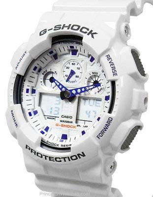 Casio XL G-Shock - Mountain Top White - Magnetic Resistant - World Time - 200m - GA100A-7AA