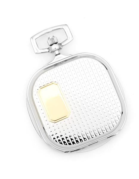 Charles Hubert Two-Two Gold Plated Square Pocket Watch - Date Window - XWA617B_59f9f8a8-2fb6-4741-8804-01928468826e