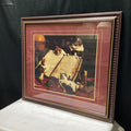 Charles Van Den Eychen "Feline Explorers" Print In Wooden Frame 35 1/2" x 31 1/2"