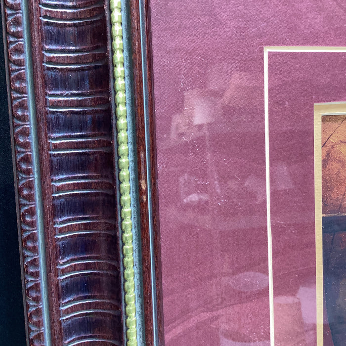Charles Van Den Eychen "Feline Explorers" Print In Wooden Frame 35 1/2" x 31 1/2"