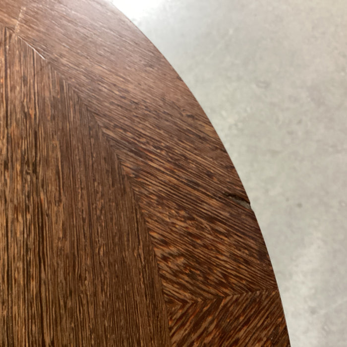 Christian Liaigre for Holly Hunt Geometric Wood Veneer Accent Table 23.5" Diameter x 26"