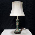 Circa 1960s Porcelian Chinoiserie Style Table Lamp 11"Dx24"