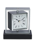 Citizen Decorative Accents Square Spinning Clock - Silver Tone - White Dial - CC1007