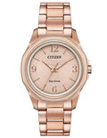 Citizen DRIVE AR Womens Watch - Rose Gold-Tone - Rose-Gold Dial - Bracelet - FE7053-51X