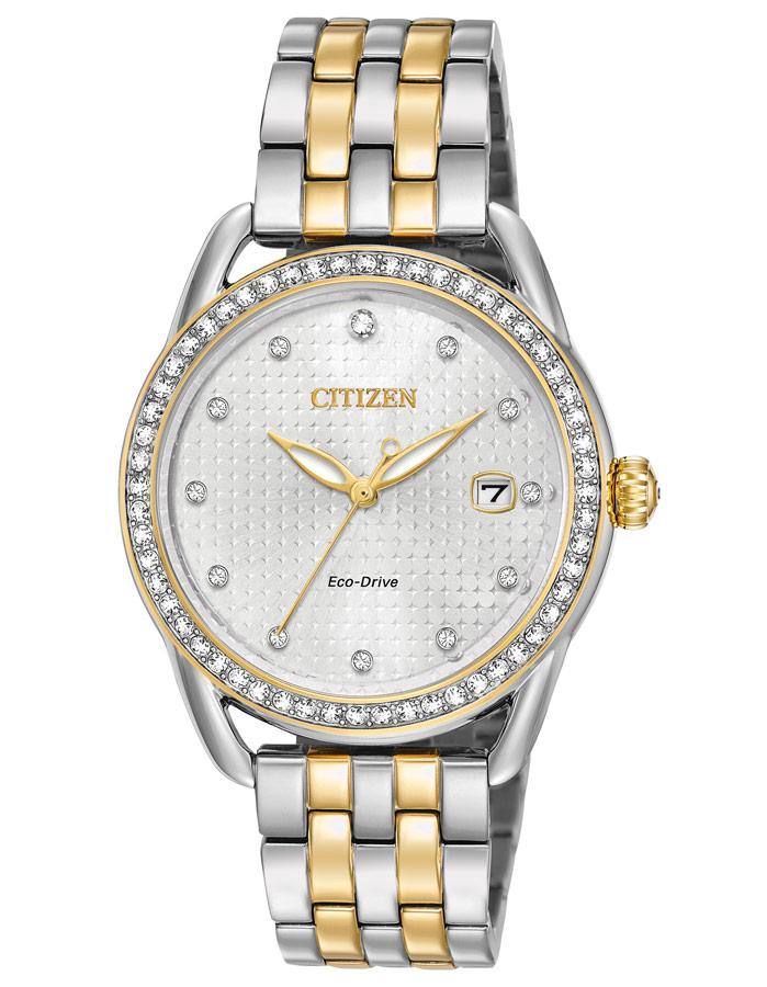 Citizen DRIVE LTR Womens Watch - Crystals - Two-Tone - Bracelet - Date - 30m - FE6114-54A_f9354b52-8e21-4ead-9746-1f6705913fef