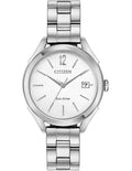 Citizen DRIVE LTR Womens Watch - Stainless Steel - White Dial - Date - Bracelet - FE6140-54A_22840192-f6b0-4714-8c91-e1a23a6c0ee1