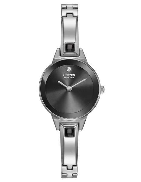 Citizen Eco-Drive Ladies Silhouette Bangle Watch - Black Dial - Stainless Steel - EX1320-54E_de7dc589-bfd8-43bd-aba4-b3ad1adee88d