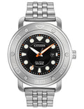 Citizen Eco-Drive Mens - Stainless Steel Bracelet - Black Strap - 200m - Date - AW1530-65E