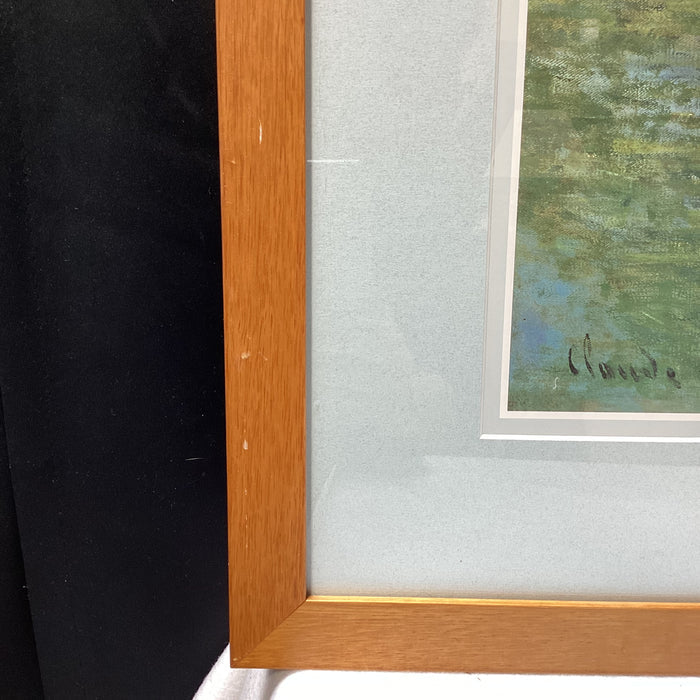 Claude Monet "Red Boats, Argenteuil" Print In Wooden Frame 38" x 27"