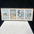 C.M. Russell "Just A Little" 4 Framed Prints 27"x 11"